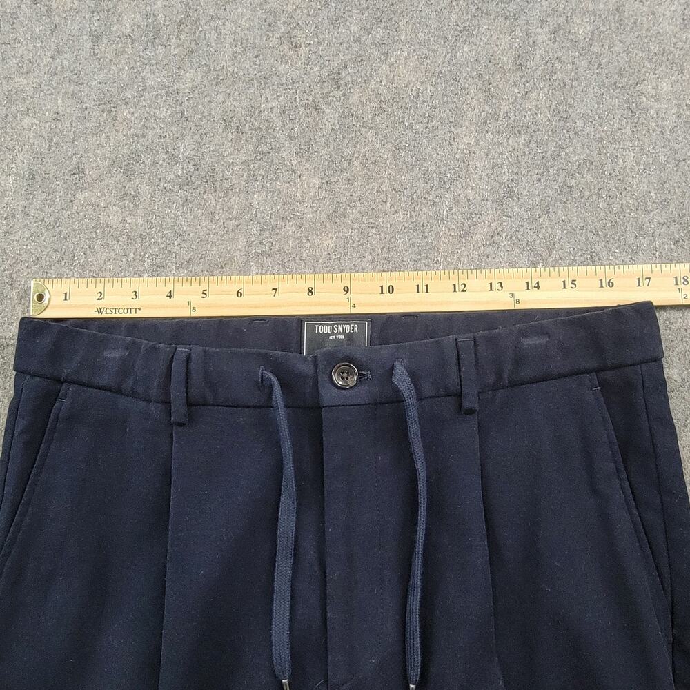 Todd Snyder Italian Doeskin Madison Trouser size M Navy Blue Drawstring NWT - Picture 3 of 12